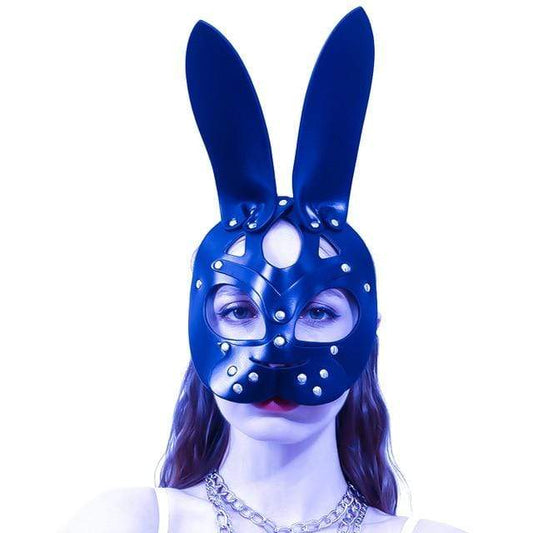 Studded Leather Bunny Mask Helmet