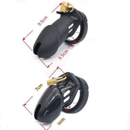 Silicone Sissy Male Chastity Device 2.76 inches and 3.74 inches long