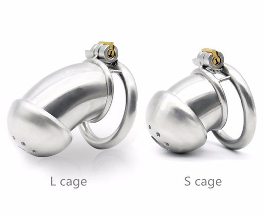 Mistress's Little Prisoner Metal Chastity Cage 1.80 inches and 2.36 inches long