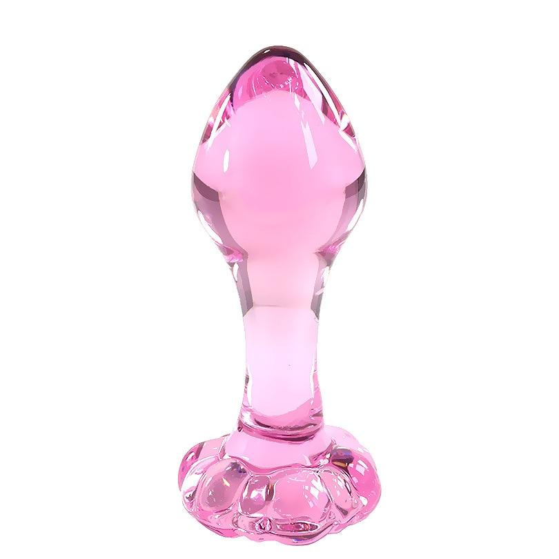 Pink Glass Anal Plug