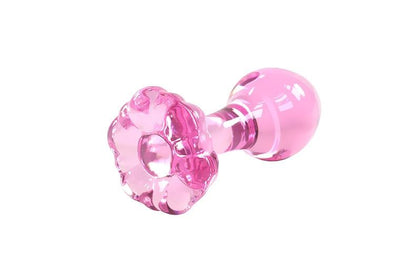 Pink Glass Anal Plug