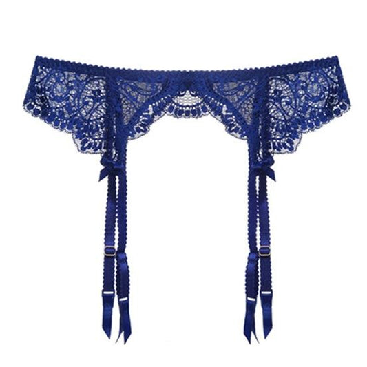 Blue Lace Garter Belt