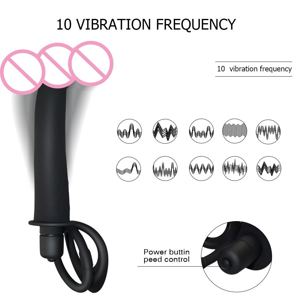 10 Speed Double Penetration Strap On Dildo