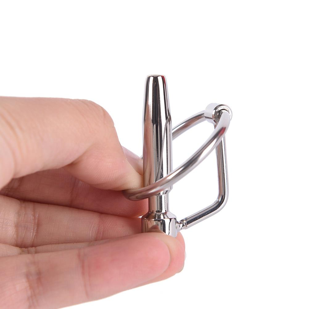 Hollow Steel Urethral Dilator With Cock Ring