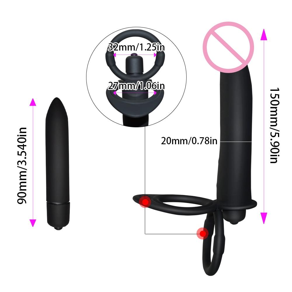 10 Speed Double Penetration Strap On Dildo