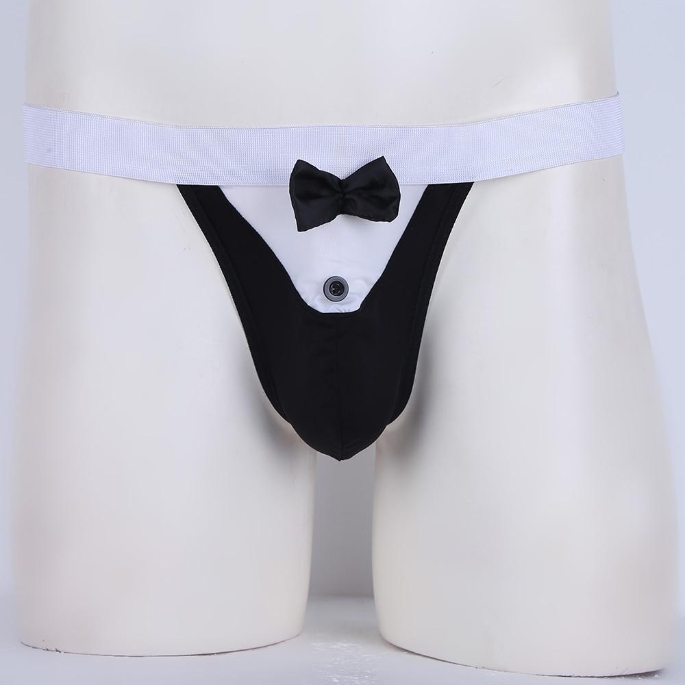 Tuxedo with Bowknot Elastic Waistband Panties