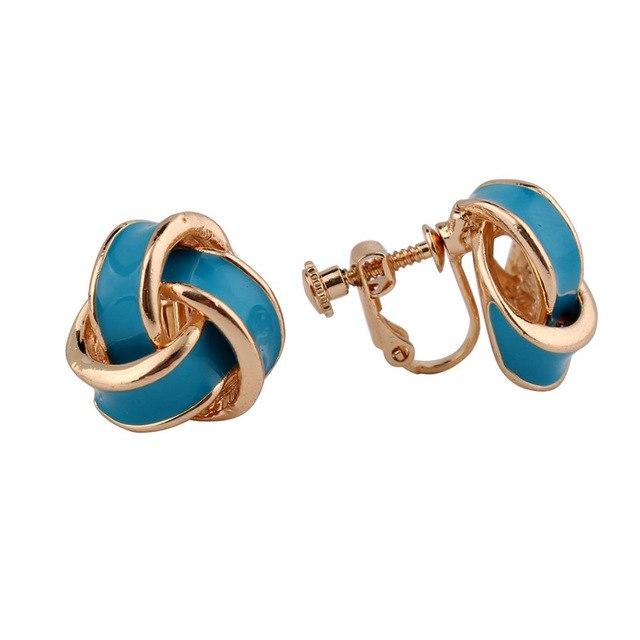 Candy Enamel Clip on Earrings