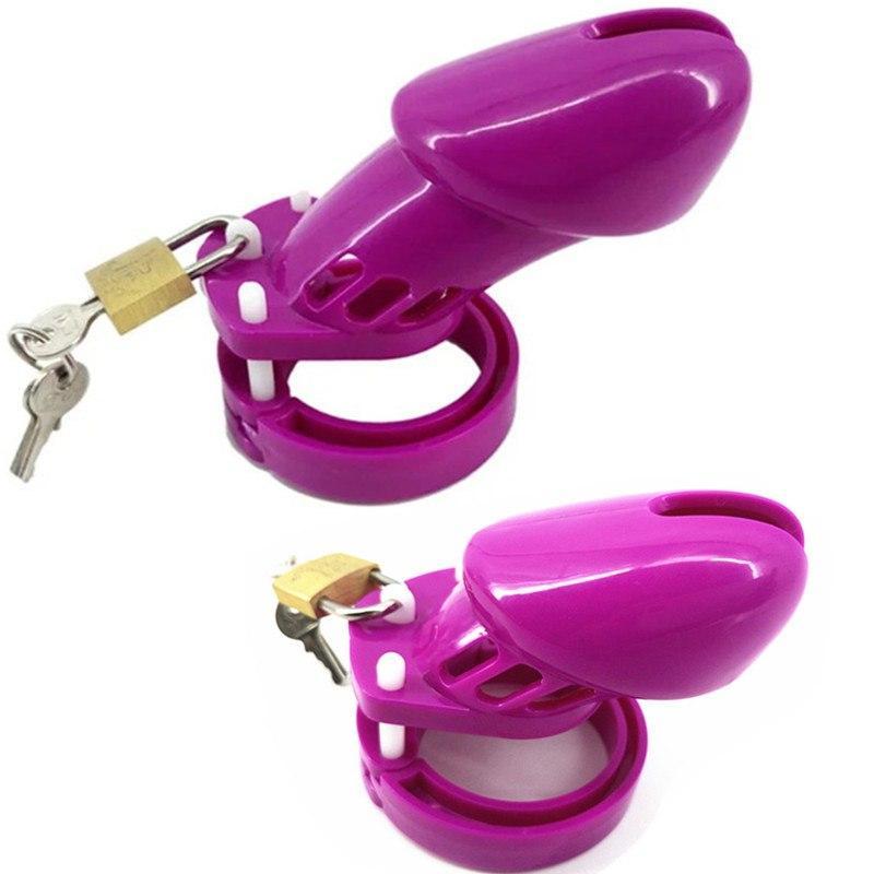 Purple Plastic Cock Cage 3.15 inches and 3.94 inches long