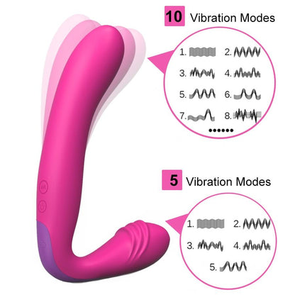 Double Ended Dildo Vibrator Inverted