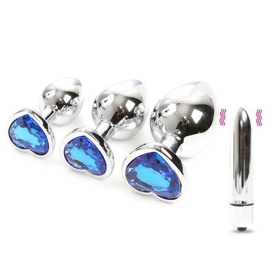 Jeweled Butt Plug & Vibrator Set