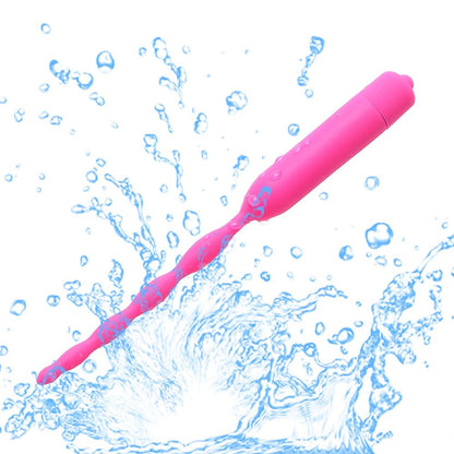 10-Speed Vibrating Wavy Silicone Penis Plug