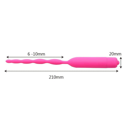 10-Speed Vibrating Wavy Silicone Penis Plug