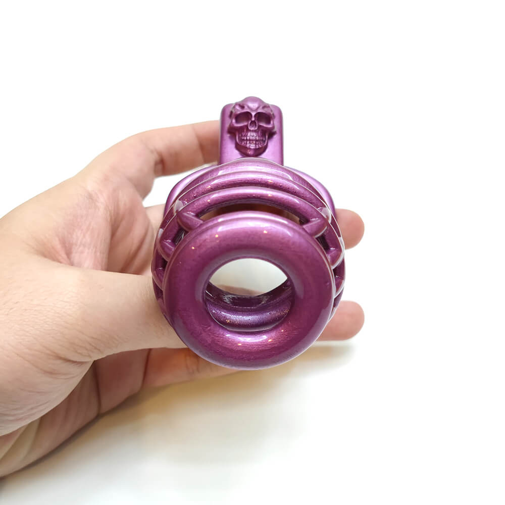 Purple Grenade Chastity Cage