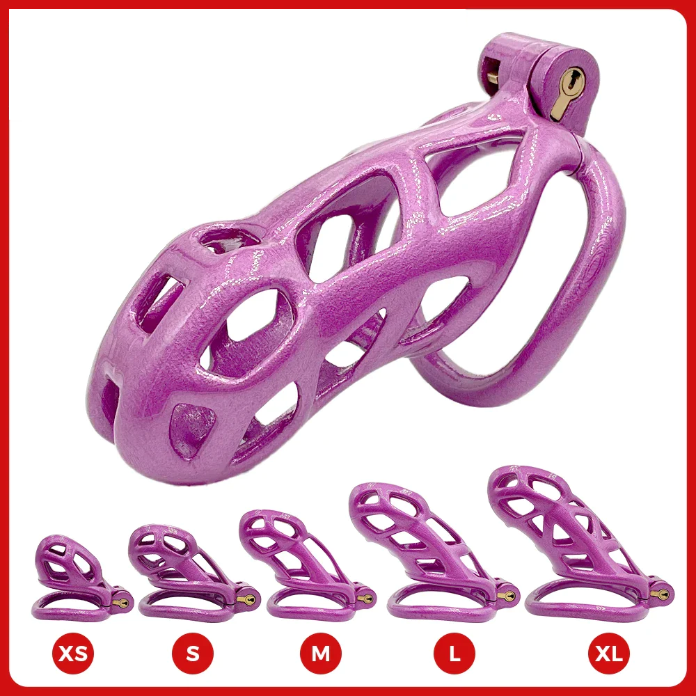 Purple Slave Cobra Chastity Cock Cage