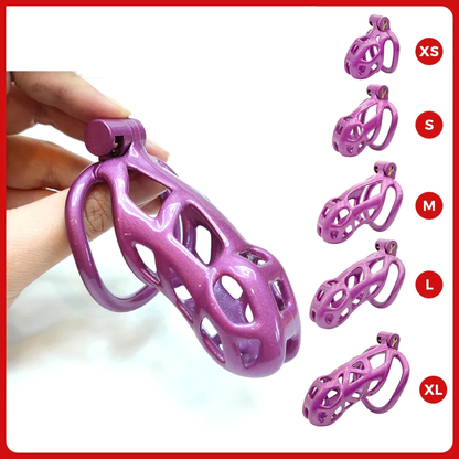 Purple Slave Cobra Chastity Cock Cage