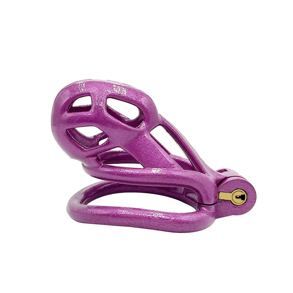 Purple Slave Cobra Chastity Cock Cage