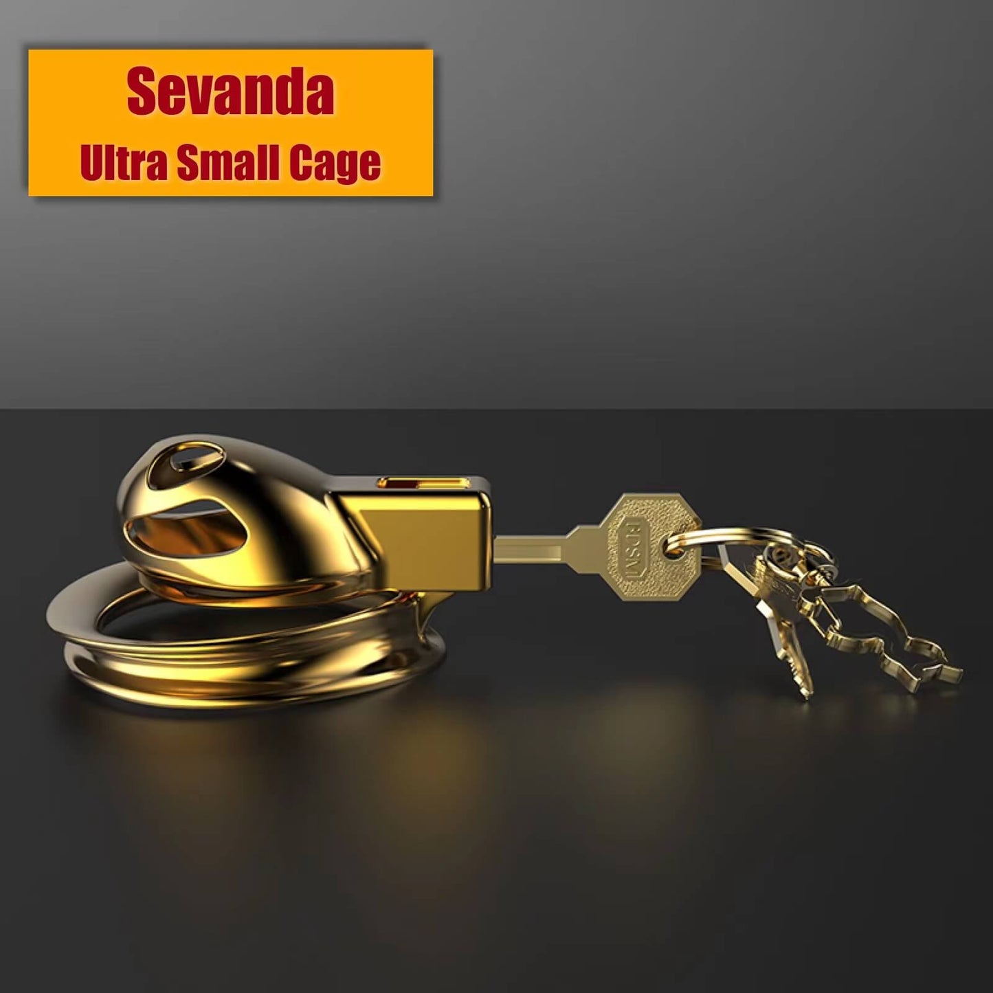 Golden Chastity Cage Short