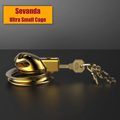 Golden Chastity Cage Short