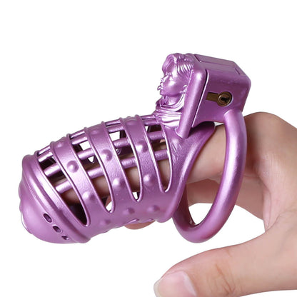 Sissy Purple Spiked Chastity Cage – Feminine Control, Maximum Security 🔒