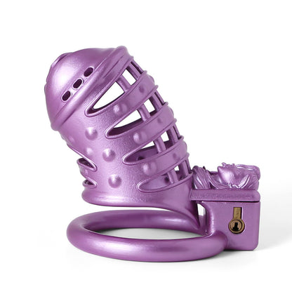 Sissy Purple Spiked Chastity Cage – Feminine Control, Maximum Security 🔒