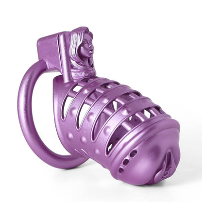 Sissy Purple Spiked Chastity Cage – Feminine Control, Maximum Security 🔒