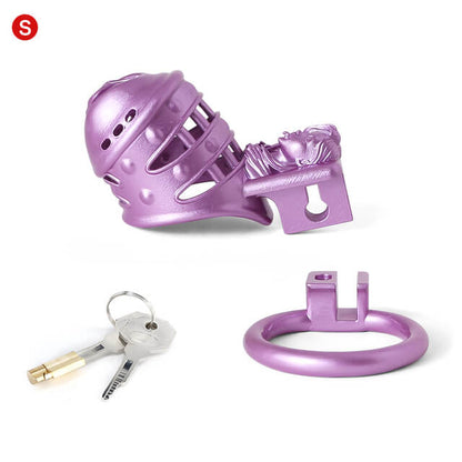 Sissy Purple Spiked Chastity Cage – Feminine Control, Maximum Security 🔒