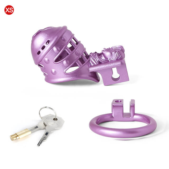 Sissy Purple Spiked Chastity Cage – Feminine Control, Maximum Security 🔒