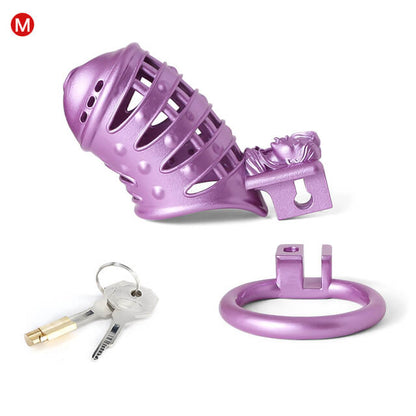 Sissy Purple Spiked Chastity Cage – Feminine Control, Maximum Security 🔒