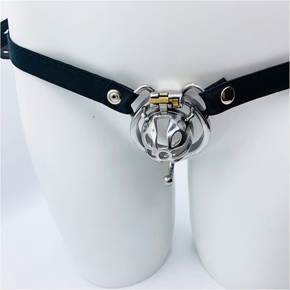 Small Chastity Cage Steel With Belt