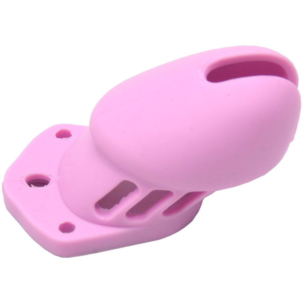 Silicone Chastity Cage Pink & Short