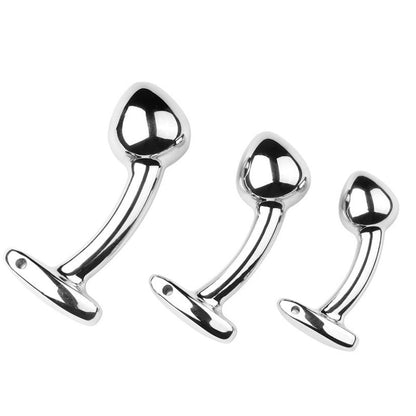 Stainless Steel Bend Anal Butt Plugs