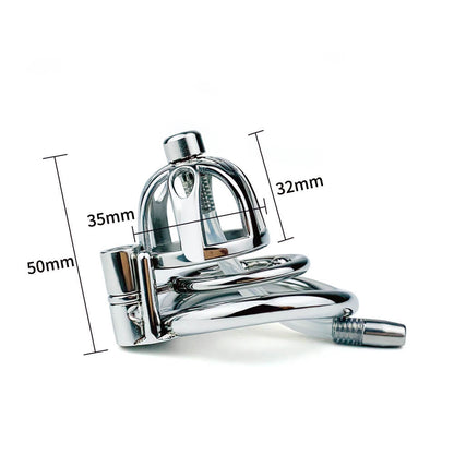 Stainless Steel Chastity Lock Smooth Concealed