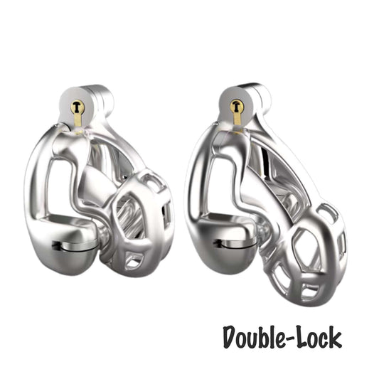 Stainless Steel Double-Lock Mamba Cock Cage