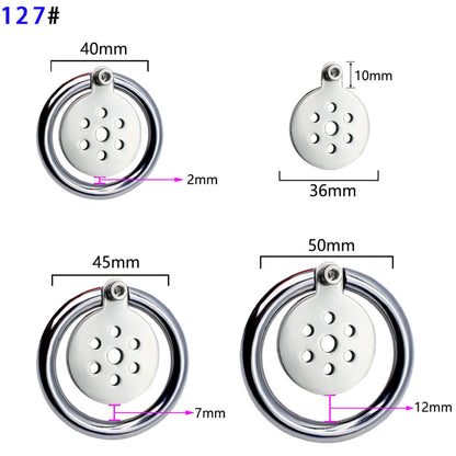 Stainless Steel Ultra Flat Chastity Device With Belt