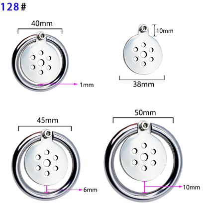 Stainless Steel Ultra Flat Chastity Device With Belt