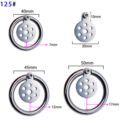 Stainless Steel Ultra Flat Chastity Device With Belt