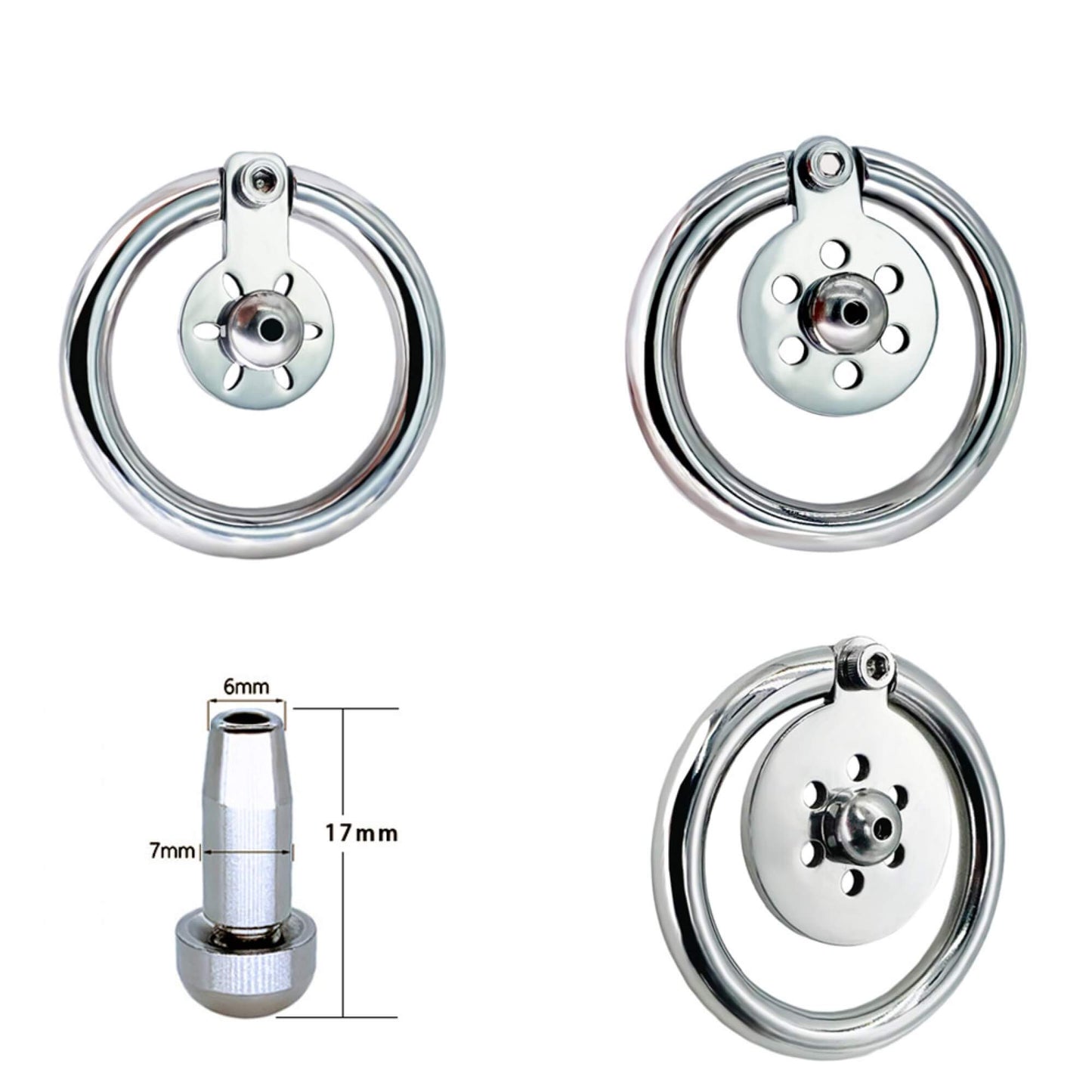 Stainless Steel Ultra Flat Chastity Device With Belt