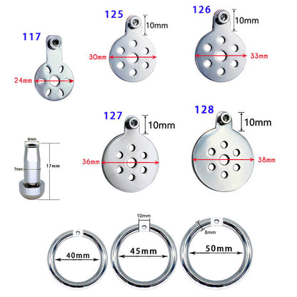 Stainless Steel Ultra Flat Chastity Device With Belt