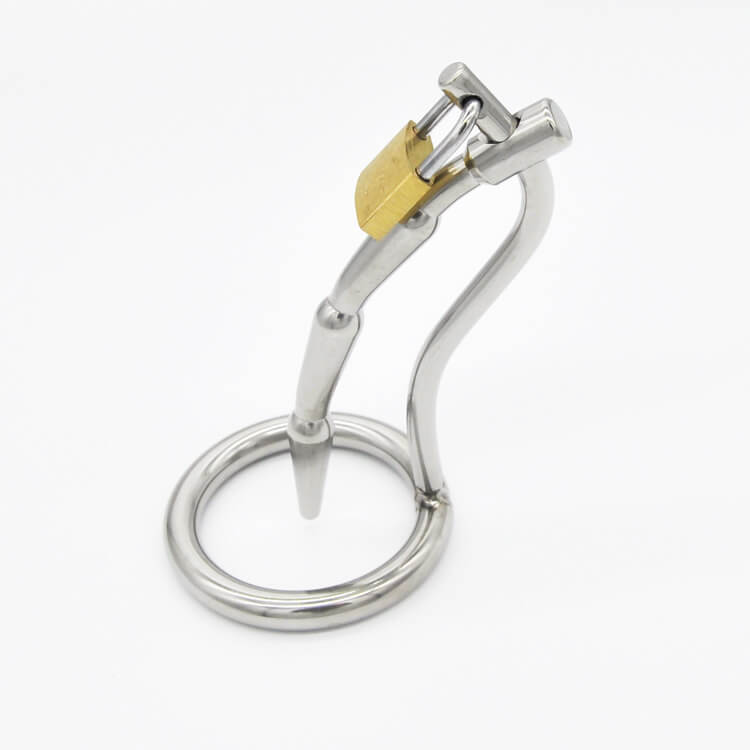 Stainless Steel Urethral Tube Chastity Lock  Device