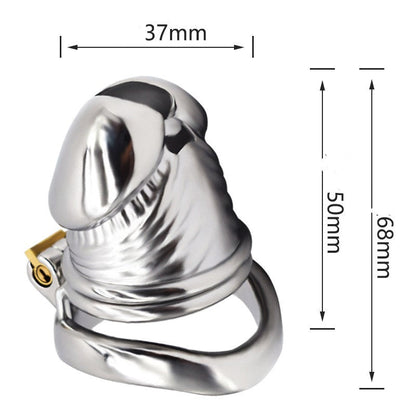 Steel Realistic Chastity Cage