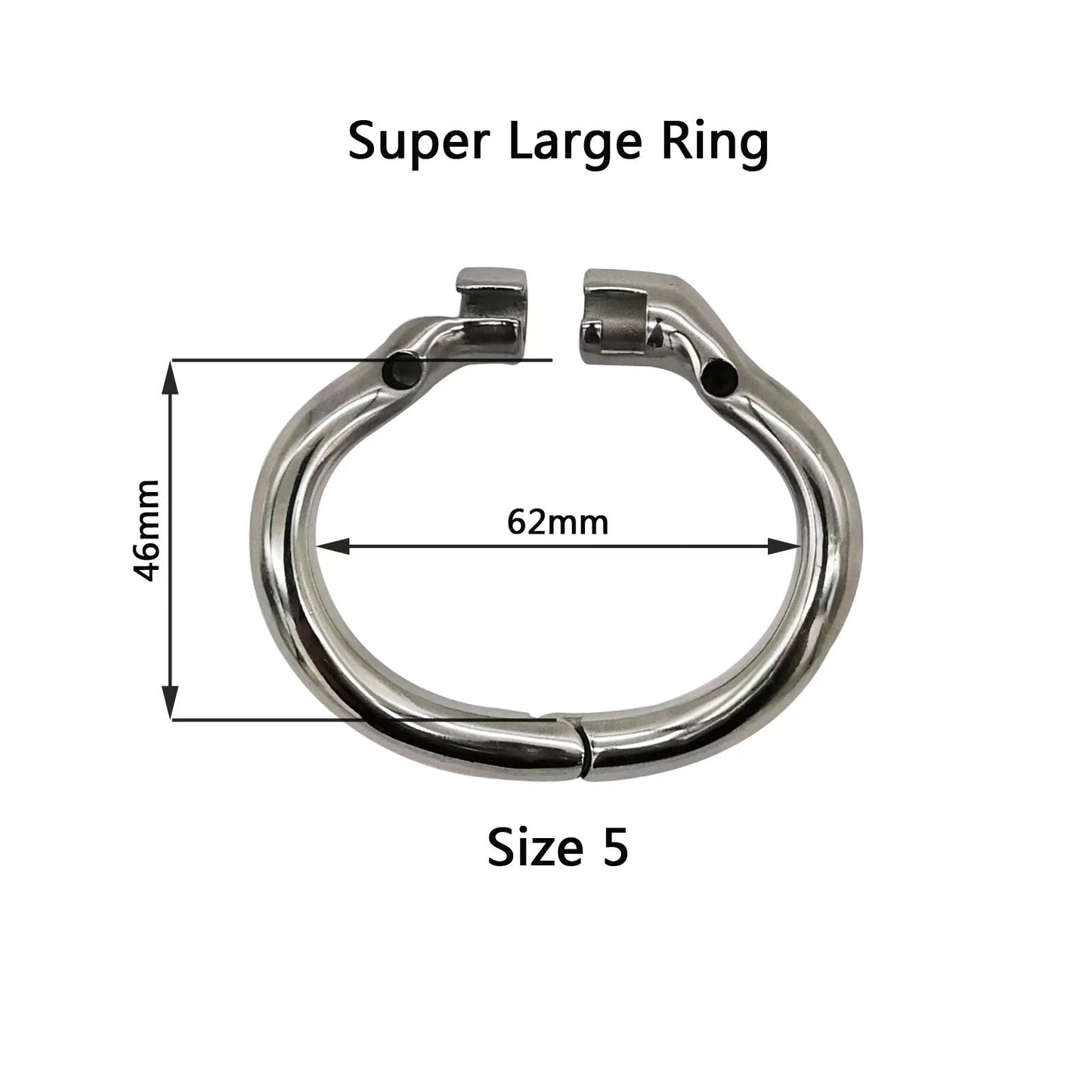 Bending Tube Stainless Steel Male Chastity Device