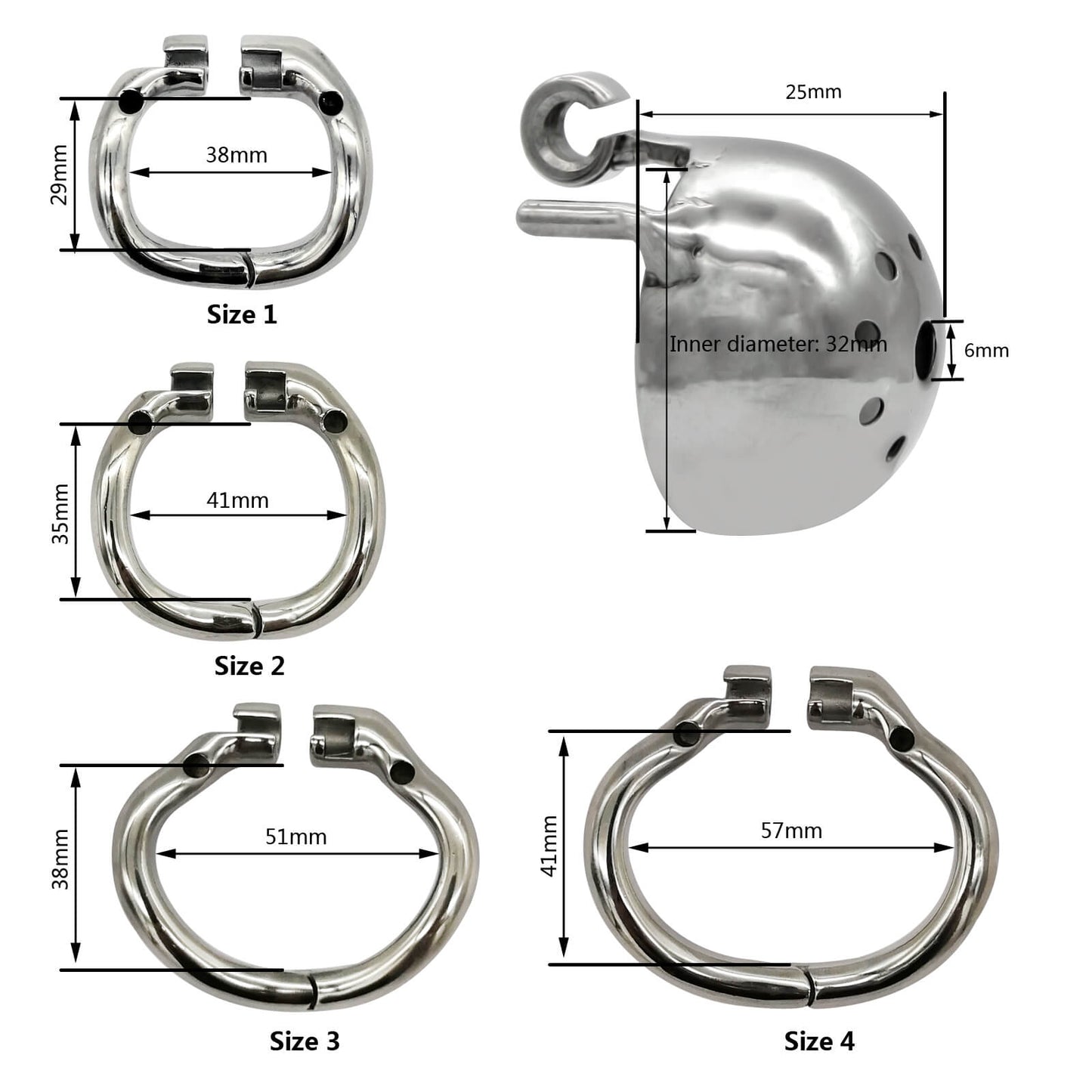 The Bell Stainless Steel Chastity Device