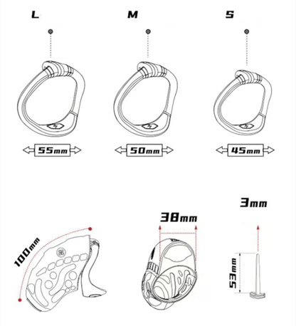 Wireless Remote Control Electric Shock Chastity Cage