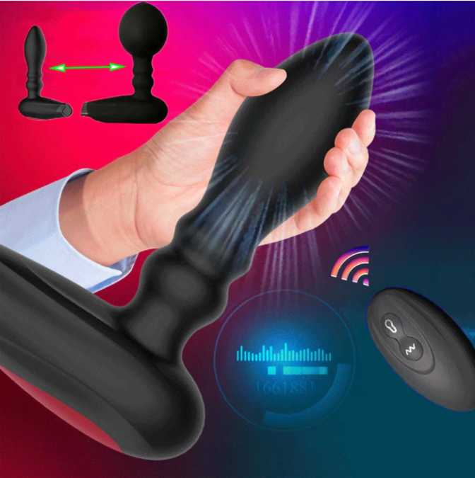 Wireless Remote Control Vibrator Inflatable Anal Plug