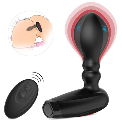 Wireless Remote Control Vibrator Inflatable Anal Plug