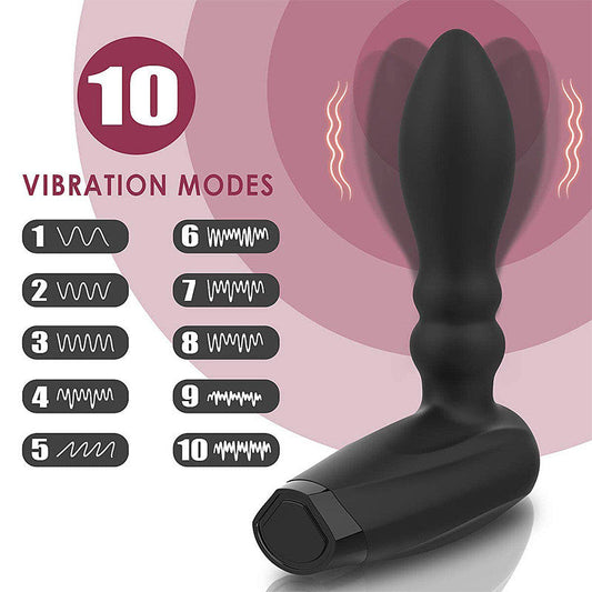 Wireless Remote Control Vibrator Inflatable Anal Plug