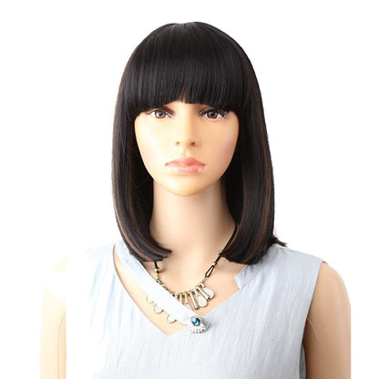 Sissy Nora Black Straight Wig with Bangs - Sissy Lux