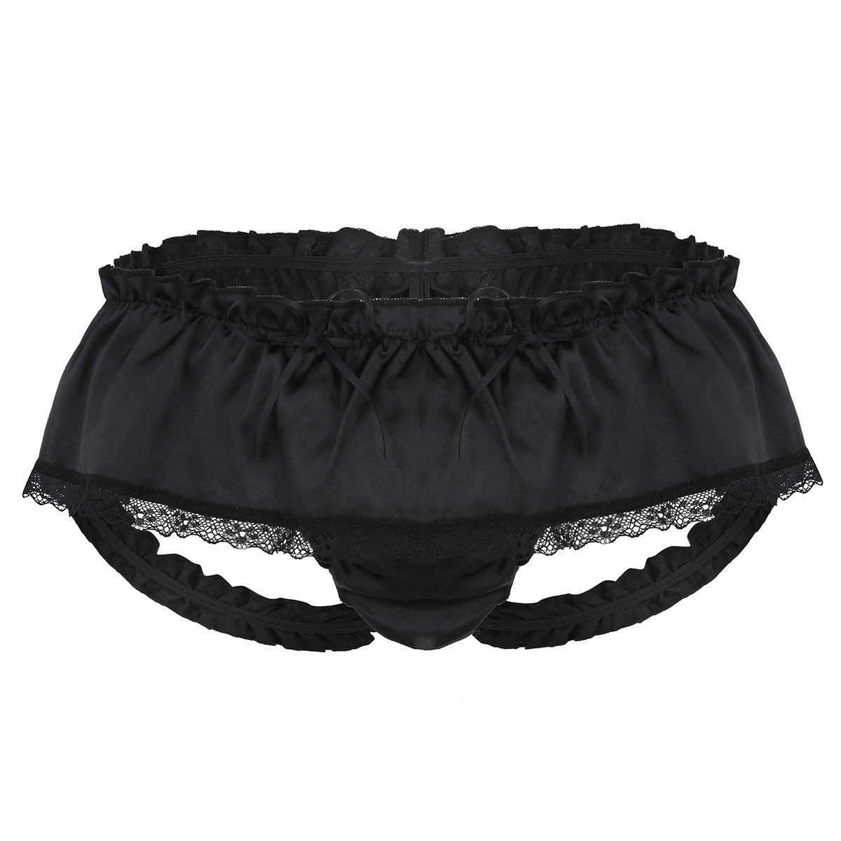 Shiny Satin Ruffled Skirted Panties - Sissy Lux