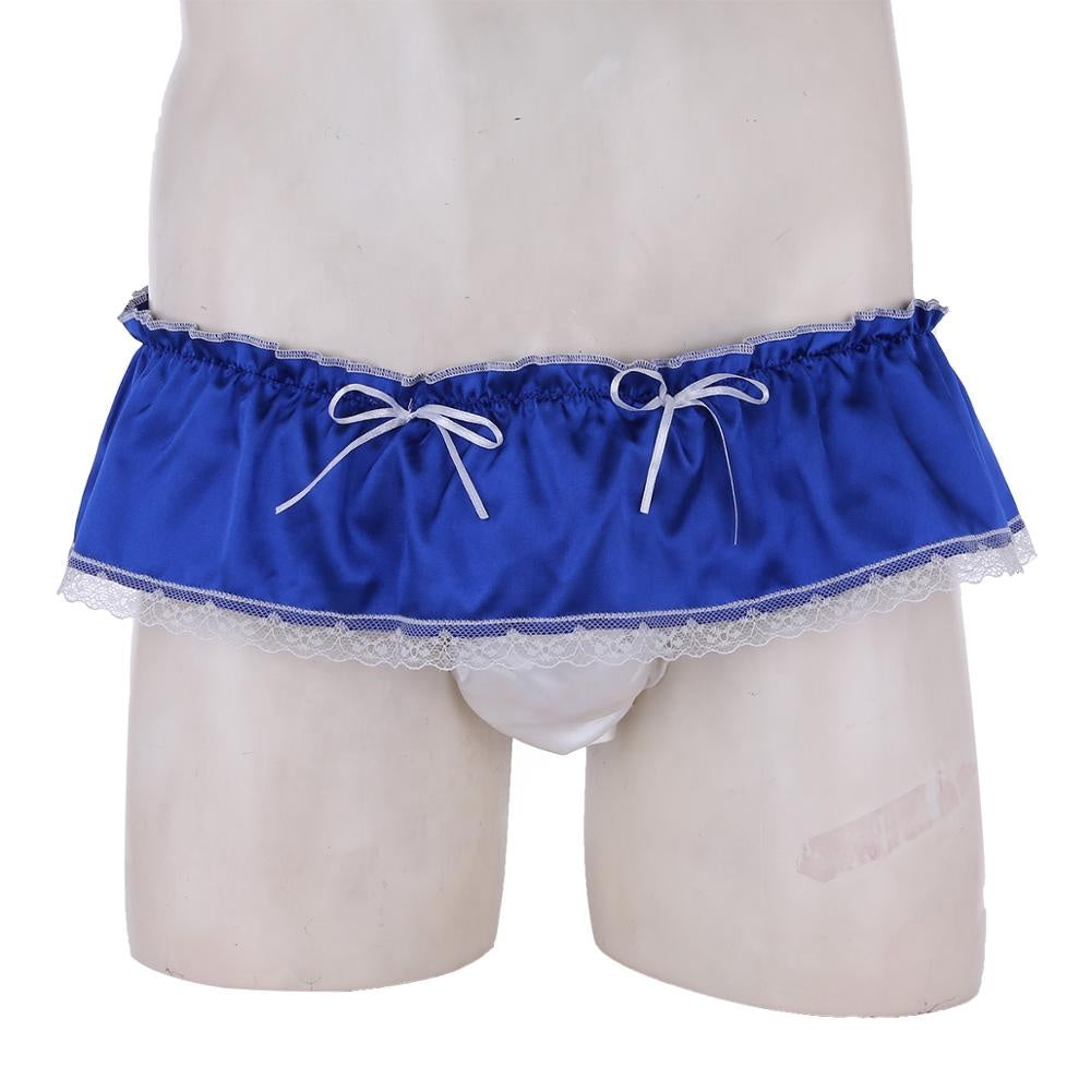 Shiny Satin Ruffled Skirted Panties - Sissy Lux