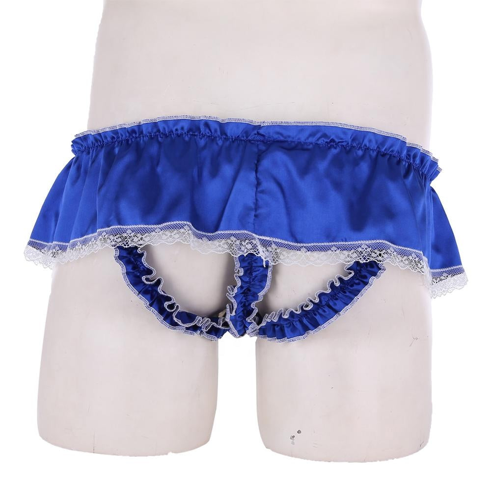 Shiny Satin Ruffled Skirted Panties - Sissy Lux